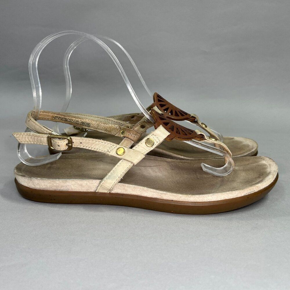 UGG Ayden Sandals Women's Size 7.5 Leather Toe Post Flip Flop Sandals